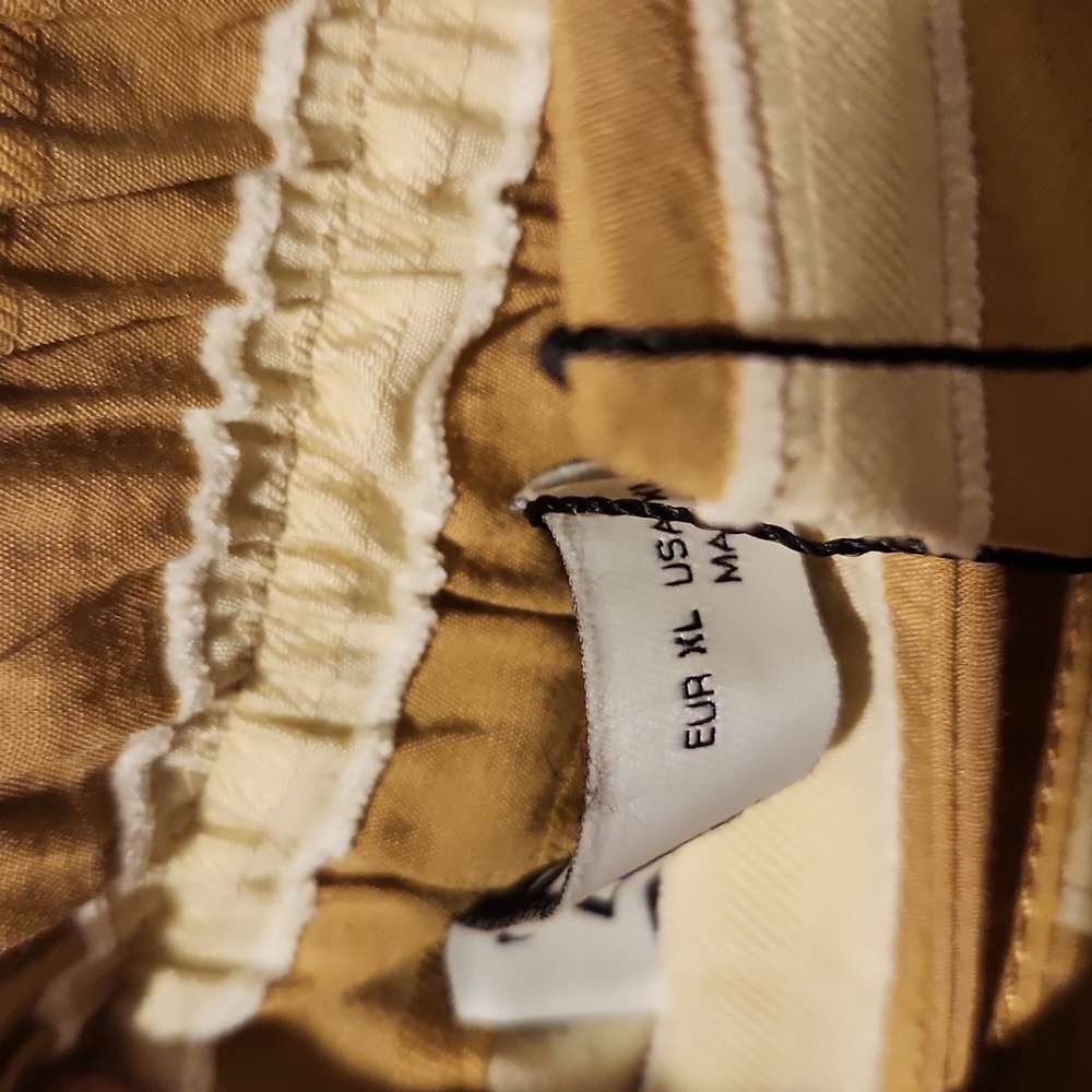 Zara Tan and Cream Striped Wide Leg Pants - Picture 10 of 14